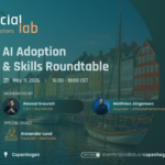 SocialLab AI roundtable discussion series number 3 highlighting moderators and special guests.